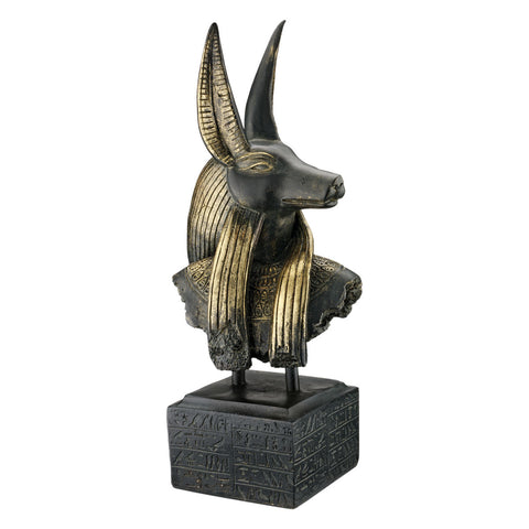 Anubis: Gods of Ancient Egypt Sculptural Hieroglyph Museum Mount Statue Bust
